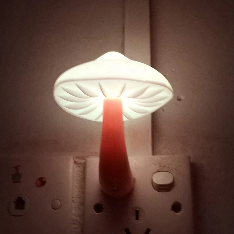 ABRE-4 Pack Plug In Night Light، أضواء ليلية LED على شكل فطر للأطفال والكبار وغرفة النوم والحمام والممر