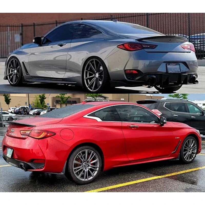 FOR Infiniti Q60 Q60S US Style Carbon fiber Rear Spoiler Trunk wing 2013   2016  2018 2019 2020 2021  2023 FRP  Forged carbon