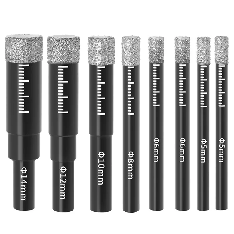 

Dry Diamond Drill Bits Set Hex Diamond Hole Saw Kit for Granite Marble Tile Ceramic Stone Glass Hard Materials