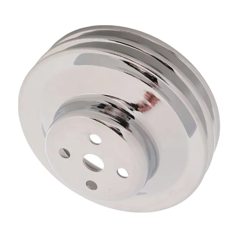 A33K-For Ford 289 302 351W 5.0L V-Belt Compatible Billet Aluminum Water Pump Pulley Dual Groove