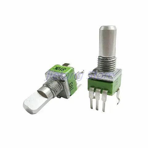 1pc ALPHA RD901F 09 유형 전위차계 단일 장치 수직 3 핀 B10K 20K 50K 100K 축 길이 15mm D 하프 샤프트