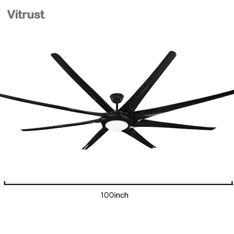 Imagem -05 - Grande Ventilador de Teto com Lâmpada Lâminas do Ventilador Motor dc Adequado para o Verão e Inverno 100 Polegada Tamanho