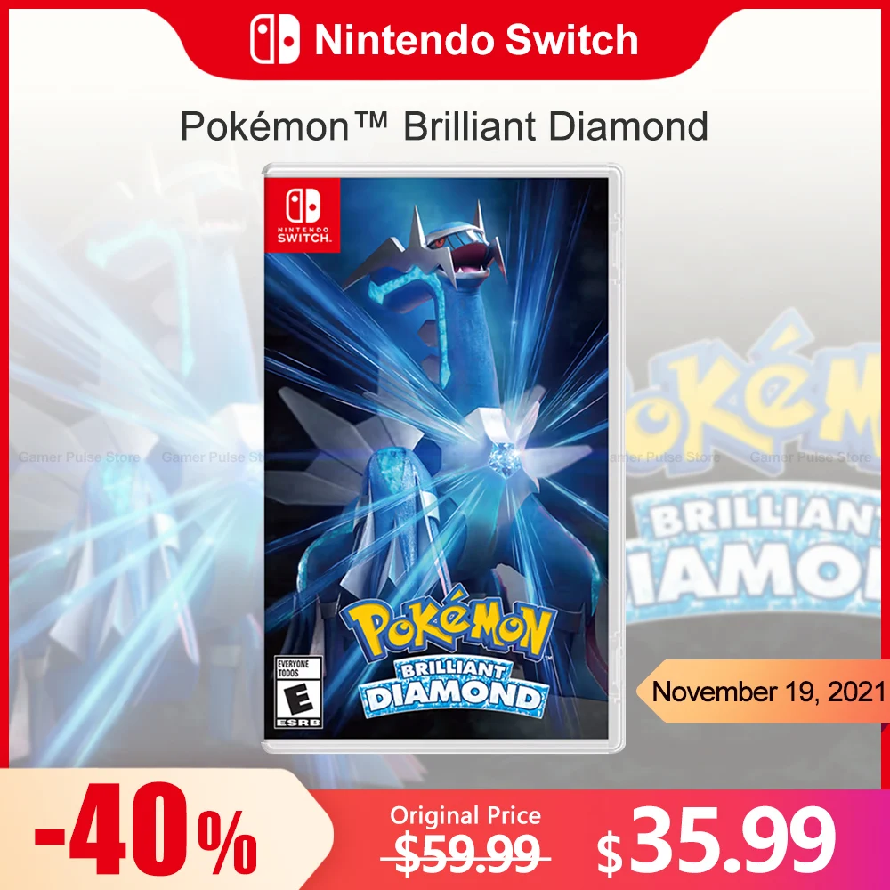 Pokemon Brilliant Diamond juegos switch nintendo, tarjeta de juego física nueva y Original, compatible con 1 jugador, 100%