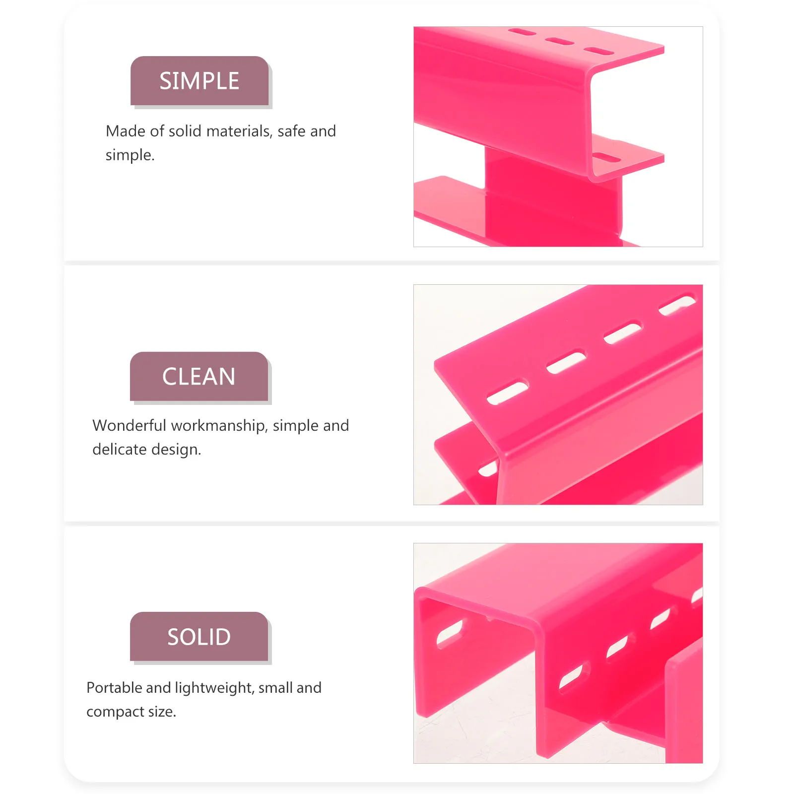 

Eyelash Tweezers Storage Rack Pink Acrylic Lash Extension Organizer Stand For Tweezers Eyebrow Trimmer Small Tools Desktop Use
