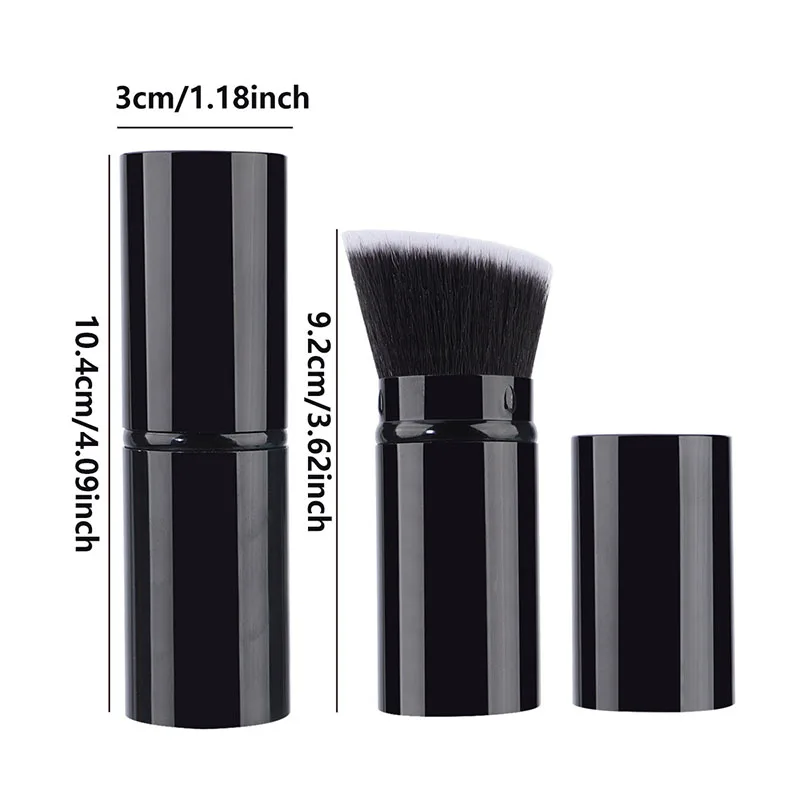 Pinceau de maquillage professionnel rétractable Kabuki pour femme, brosse pour fond de teint en poudre, correcteur de visage, outils cosmétiques, 1 pièce