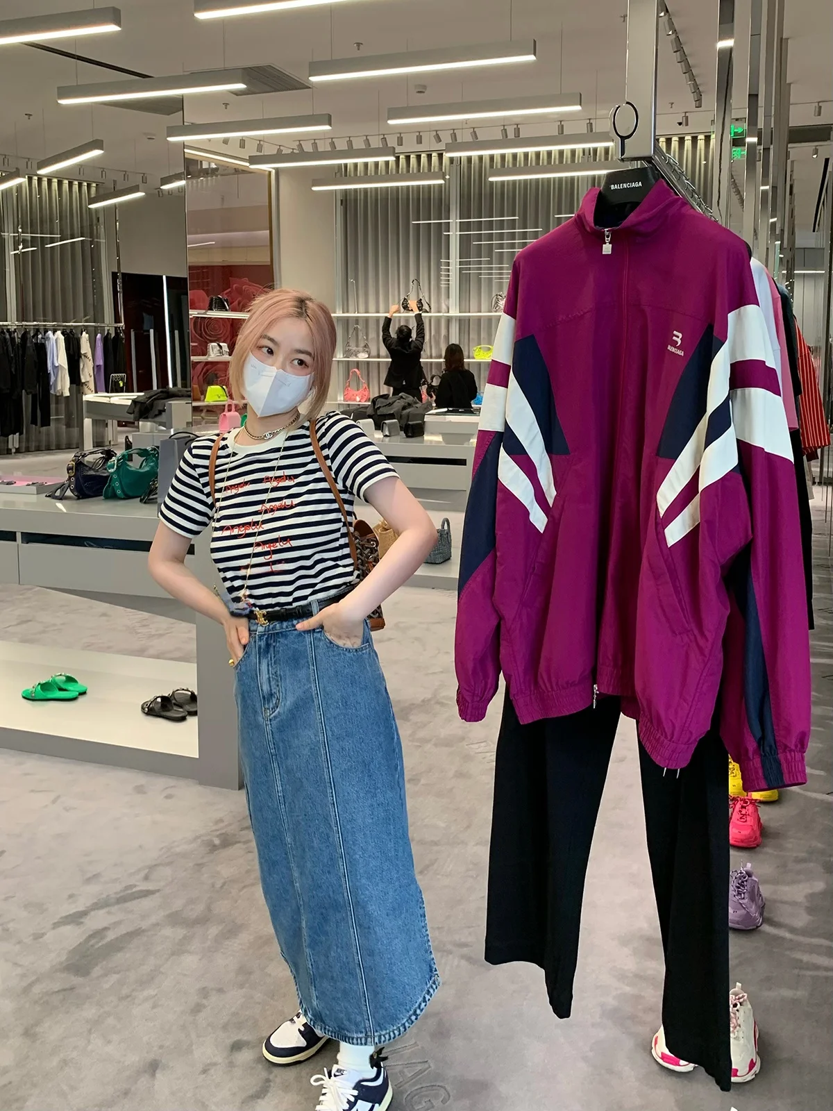 

Винтажная джинсовая юбка с завышенной талией, универсальная, из хлопка, прямого кроя, для повседневной носки, с карманами, на молнии.