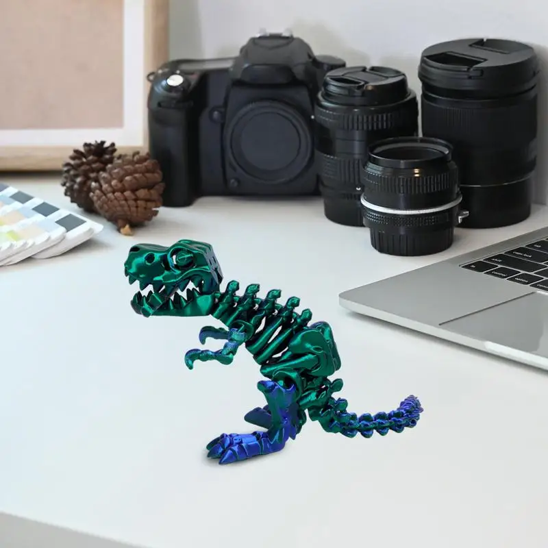 3D พิมพ์ลายไดโนเสาร์3D แบบประกบพิมพ์ลายไดโนเสาร์พร้อมข้อต่อยืดหยุ่นรูปปั้นอิสระสำหรับตั้งโต๊ะ
