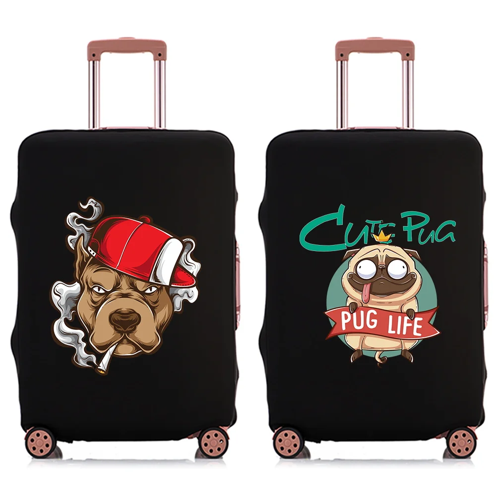 Travel Luggage Dust Cover Dog Series Protective Case Travel Accessories Elastic Luggage Cover Apply To 18-28inch Suitcase