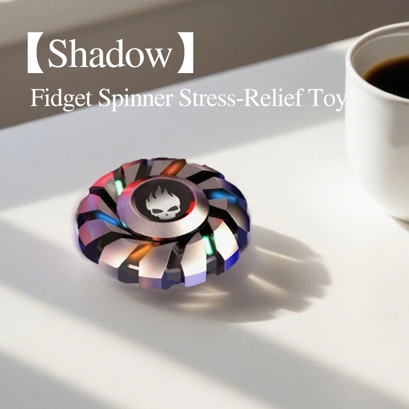 Jouet edc fidget Spinner lumineux tout en métal – Mini ensemble gyroscopique intelligent pour soulager le stress et la mise au point, cadeau pour adultes et enfants