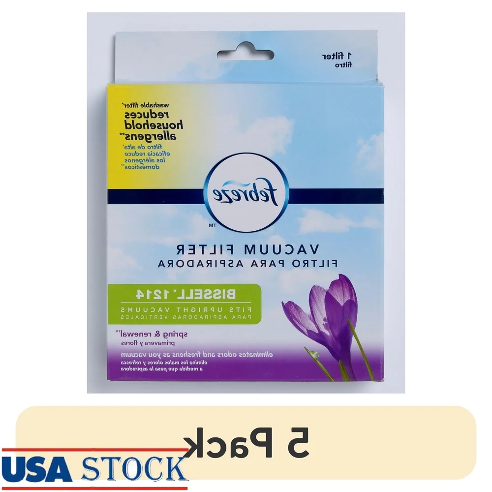 

5 Pack Vacuum Filter Replacement Style 1214 Spring Renewal Scent Clean Performance Maintenance Compatible Parts