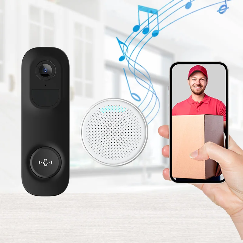 3MP 2K UHD VicoHome APP WIFI IP Doorbell 156Degree Wide Angle Visual Door Viewer Wideodomofon z dzwonkiem wewnętrznym