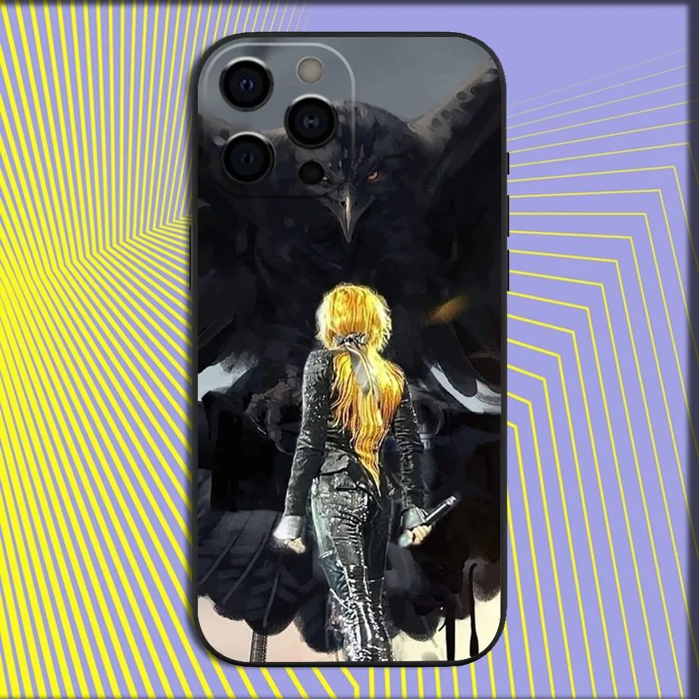 Mylene Farmer Franch Singer Phone Case For iPhone 16,15,14,13,12,11,Pro,X,XS,Max,XR,Plus,Mini Soft Black Cover