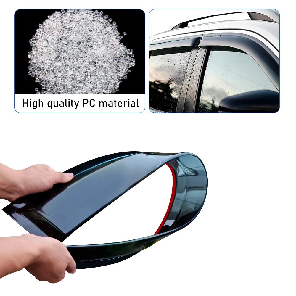 Car Wind Deflector Sun Rain Guard For Mercedes-Benz X-Class 2017-2023 Matte Black Window Visor Double Cabin Car Accessories