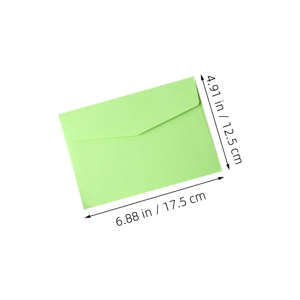 50Pcs Paper Envelopes Blank Colored Stationery for Wedding Business Cards Graduation Birthday Greeting Letters Scrapbooking Cash