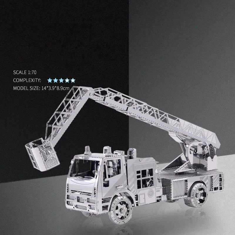 fire fighting truck 3D Metal Puzzle model kits DIY Laser Cut Puzzles Jigsaw Toy For Children