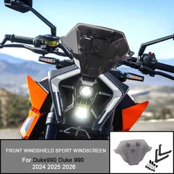 For 990DUKE 990 Duke 2024 2025 2026 Motorcycle Windshield Windscreen Acrylic Wind Shield Covers Visor Deflector Accessories