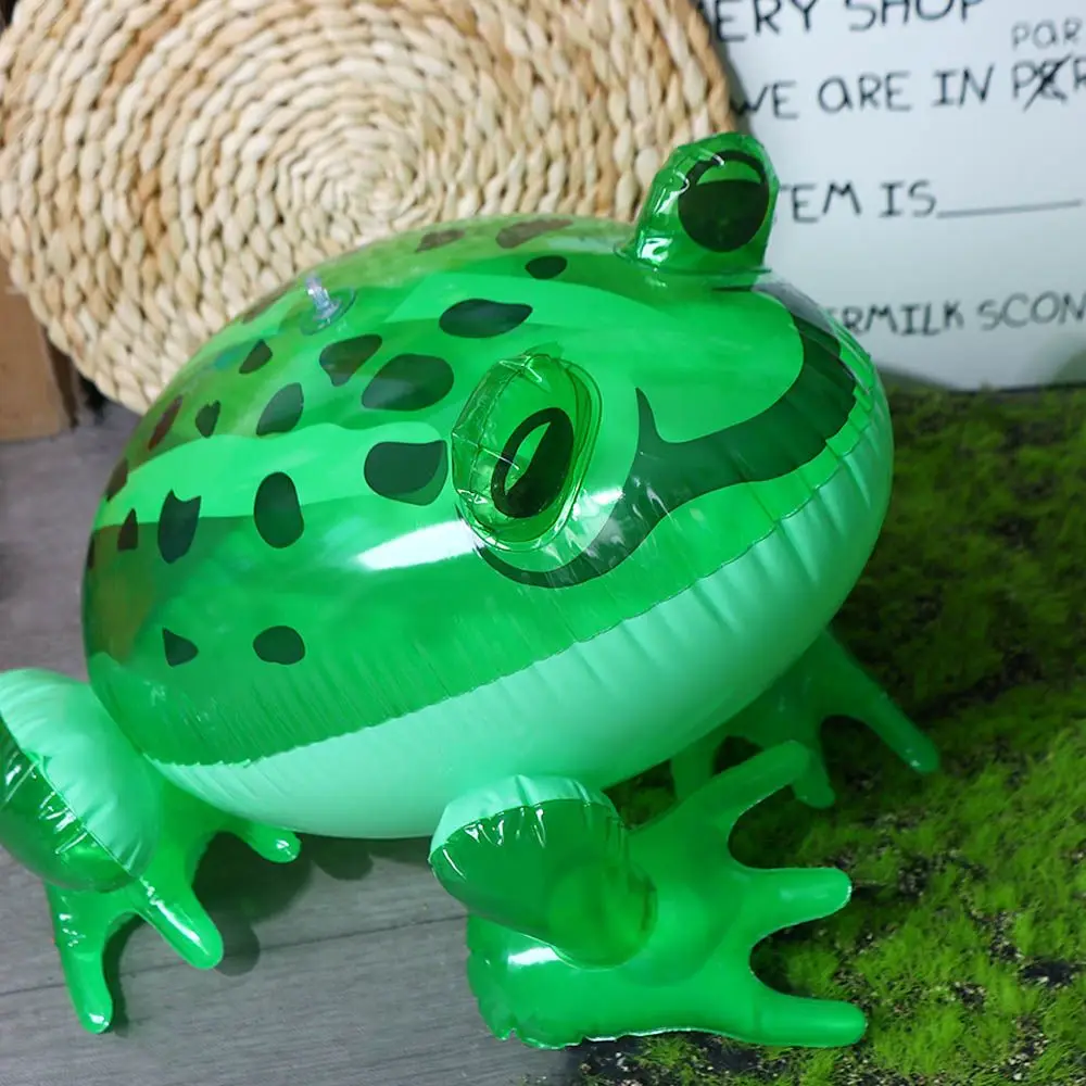 

Green Glowing Frog Inflatable Toy Cartoon Shining Eyes Frog Model Children Toy Festival Party Decor Kids Gift