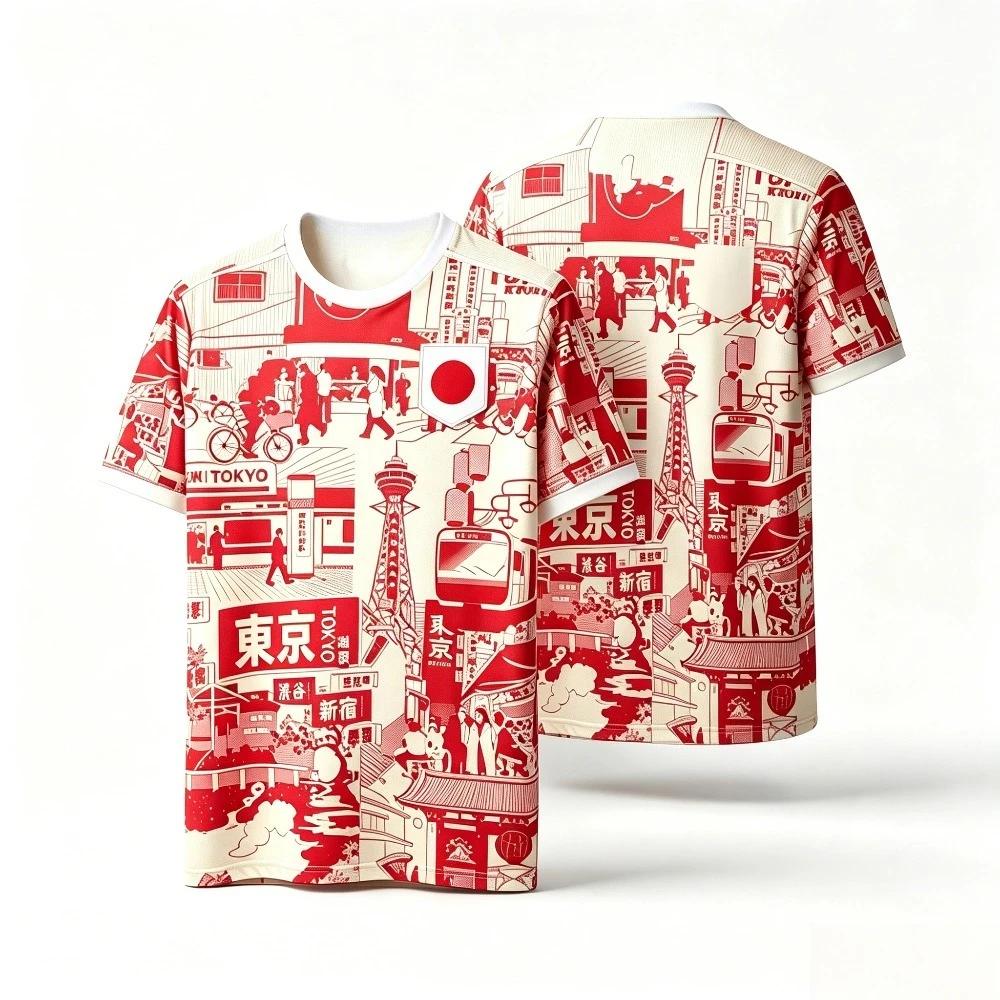 Street Fashion Shibuya - Japan Tokyo Cityscape Graphic Soccer Jersey