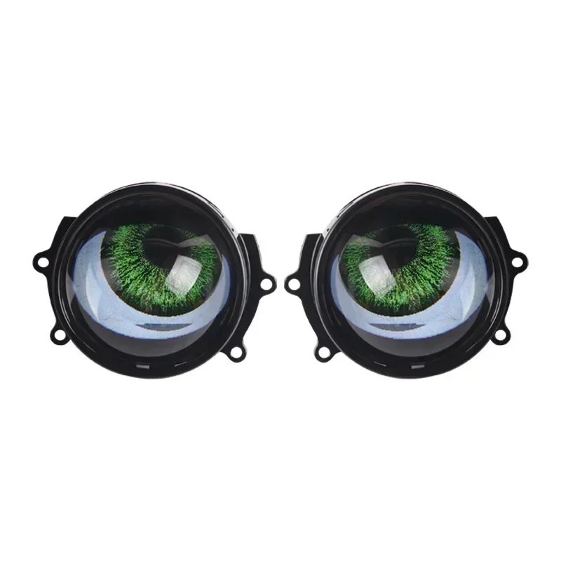 2pcs 3 Inch 12V Car LED Devil Eyes Demon Evil Eye Lenses With APP WIFI Control Eyes Retrofit Kits Fitting Car Light Accessories