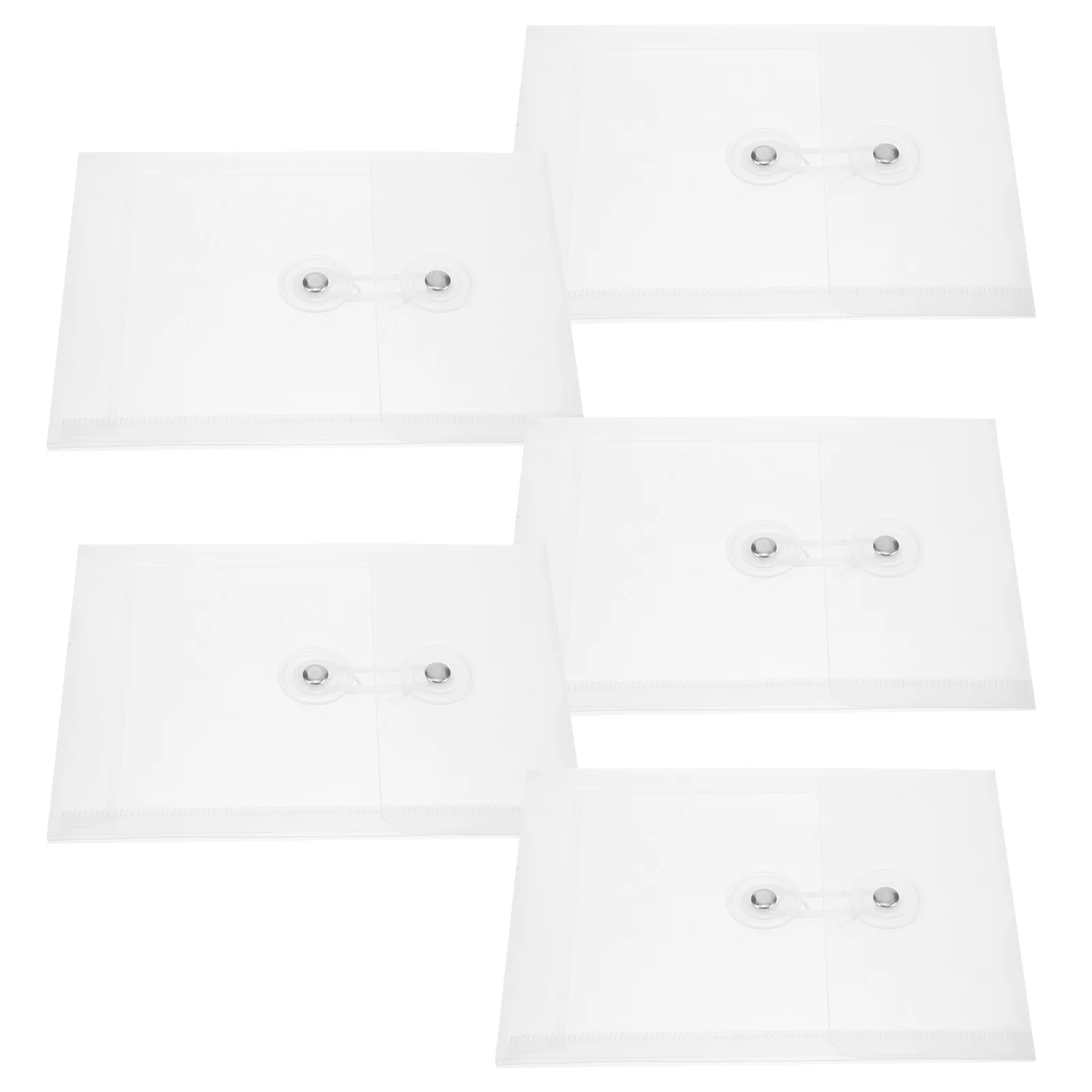 

5Pcs Document Organizer Transparent File Bags PP Material Large Capacity Clear File Pockets for Office School Receipt Invoice