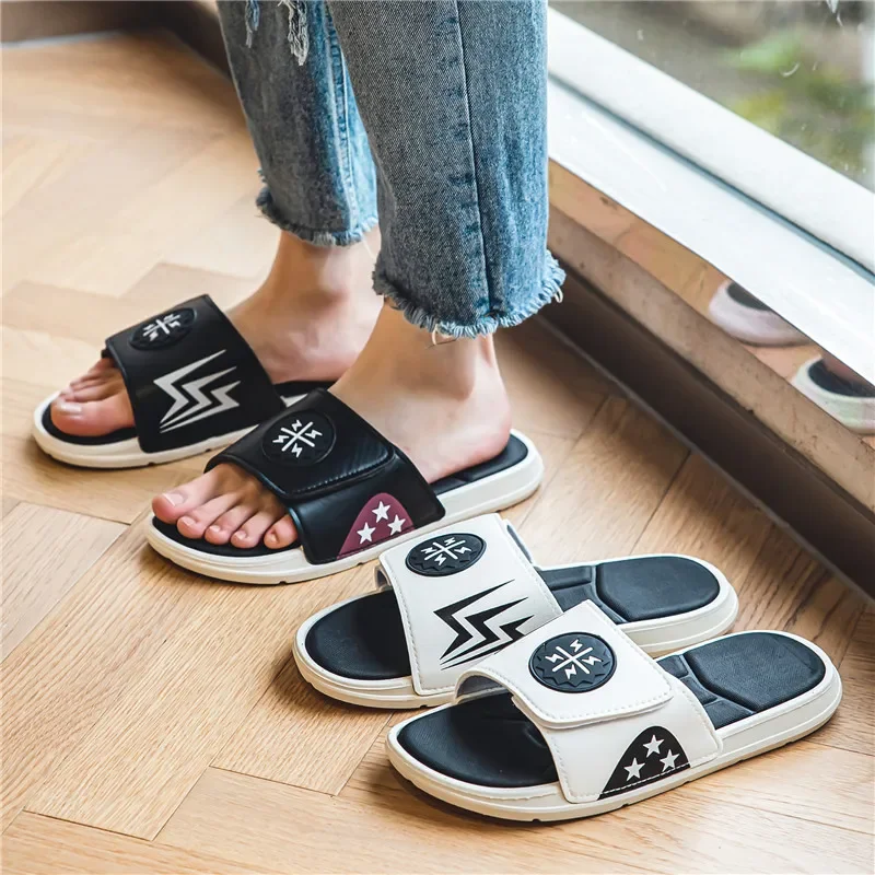 2024Summer Youth Slippers Men Unique Design  Outside Flip Flops Thick-Soled Toe SandalsHigh Quality Slippers Non-Slip