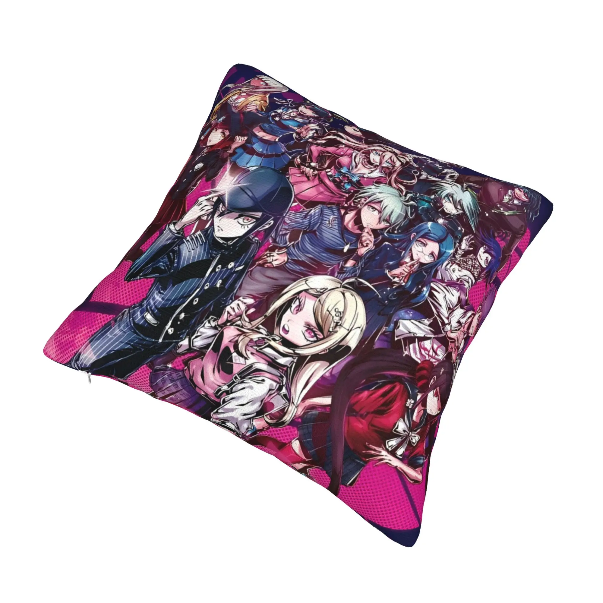 Danganronpa انمي ياباني سادات ميرش الطباعة غطاء الوسادة ديكور رمي كيس وسادة غطاء المنزل متعدد الحجم