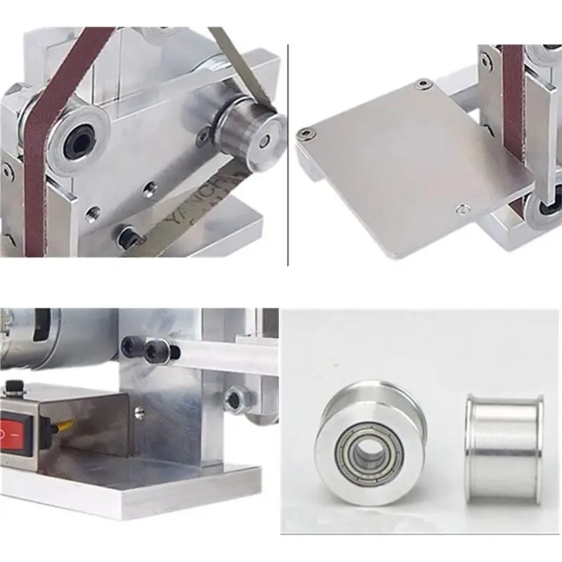 

A25F-Belt Sander 110V Polishing Grinding Machine Apex Edge Sharpener Knife DIY Mini Belt Sander US Plug