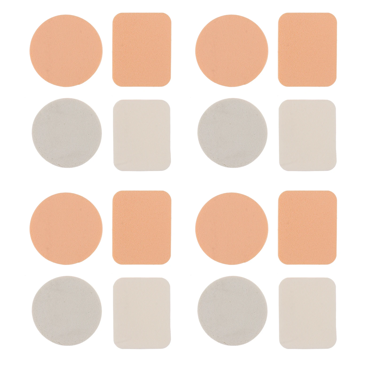 

20pcs Makeup Sponge Double Color Powder Puff Facial Sponge Wet Dry Reusable Blusher Applicator Durable For Foundation Concealer