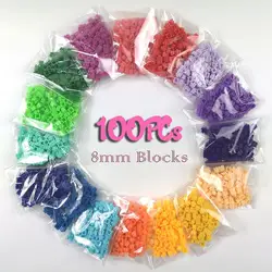 100PCs 8*8mm Pixel Art Puzzle Bricks Diamond Building Blocks 40colors DIY 3D Figures Character Educational Toy For Kids Gifts