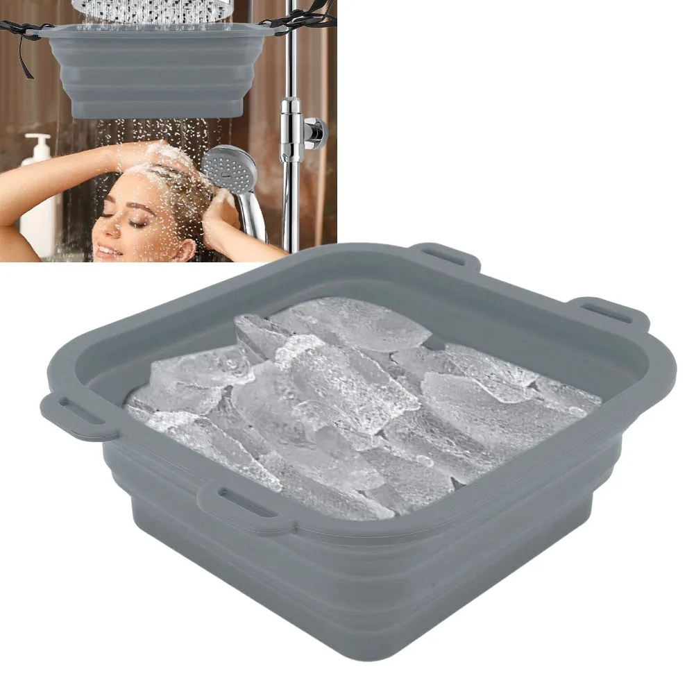 Convenient Silicone Ice Bath Tub Foldable Fast Cooling Technology Ice Bath Hanging Chiller Efficient Cooling Ice Tub Travel Use