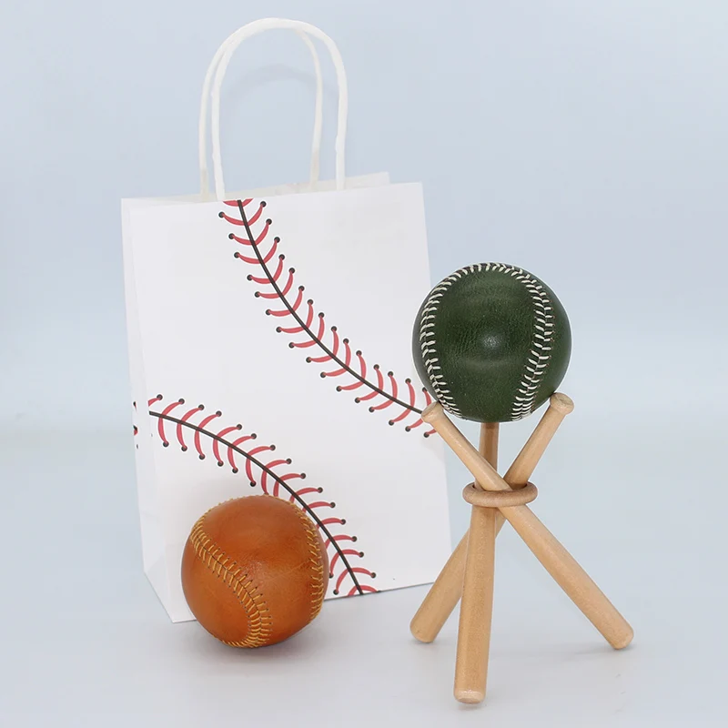 مخصص المطرزة البيسبول اليدوية تذكارية الجلود الحبوب الخضراء 9 "مدرب الكرة الصلبة التخرج استحمام الطفل هدية تحصيل الكرة