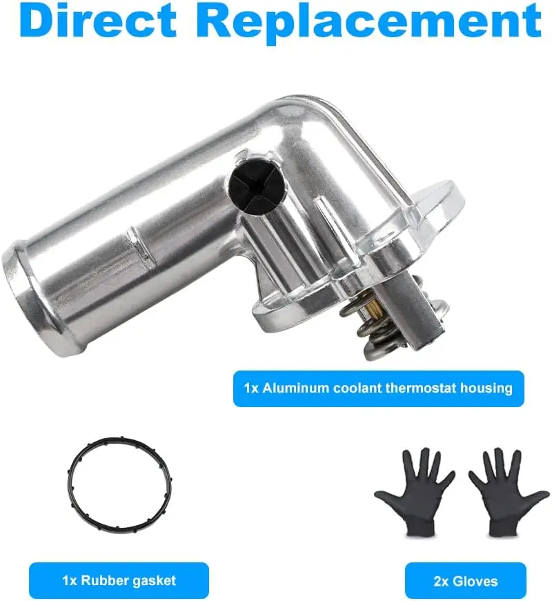 5184651AG Coolant Aluminum Thermostat Housing For Jeep Wrangler JK 2018 Grand Cherokee 2011-2020 Dodge Durango 2011-2015 Coolant