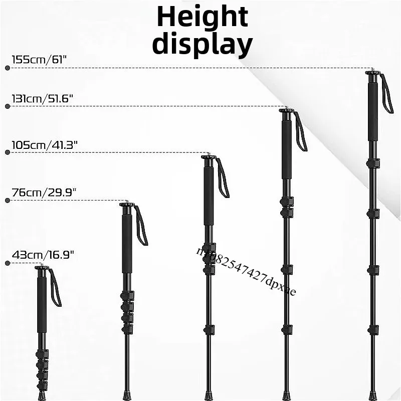 Aluminum Hunting Shooting Accessory V Shaped Rotating Yoke Monopod Telescopic Shooting Stick Hunting Stick with Shoulder Strap