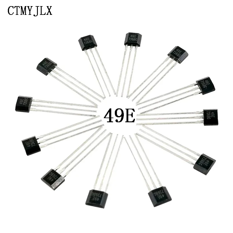 50pcs 49E Hall element OH49E SS49E Hall sensor Hall Effect Sensor DIY Electronic Components Kit