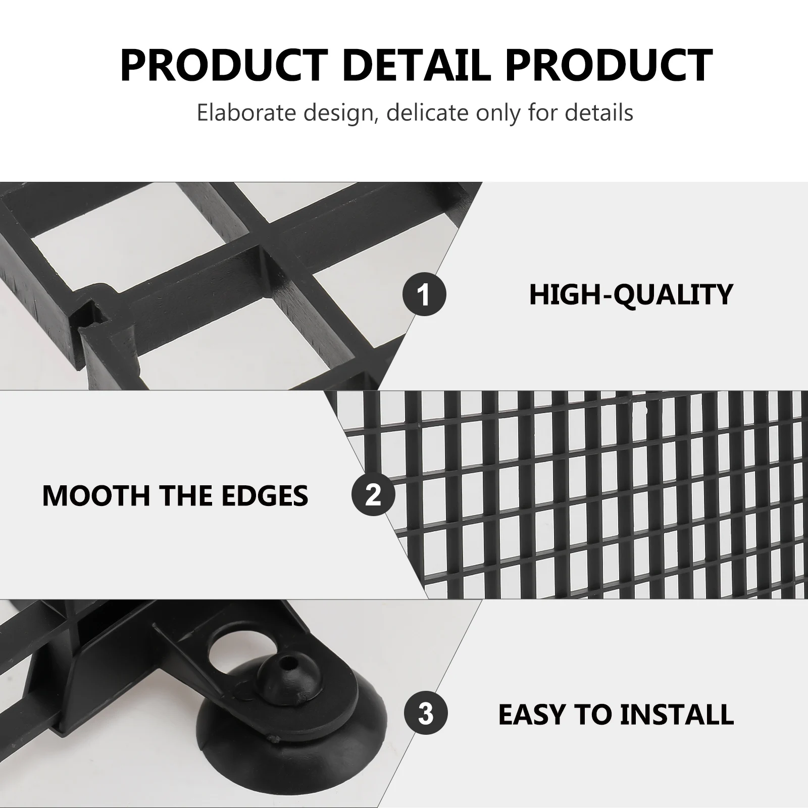 

Fish Net Big Size Fry Segregation Board Aquarium Plastic Frame Survival Enhancer For Fish Tank Black With Clamps Included