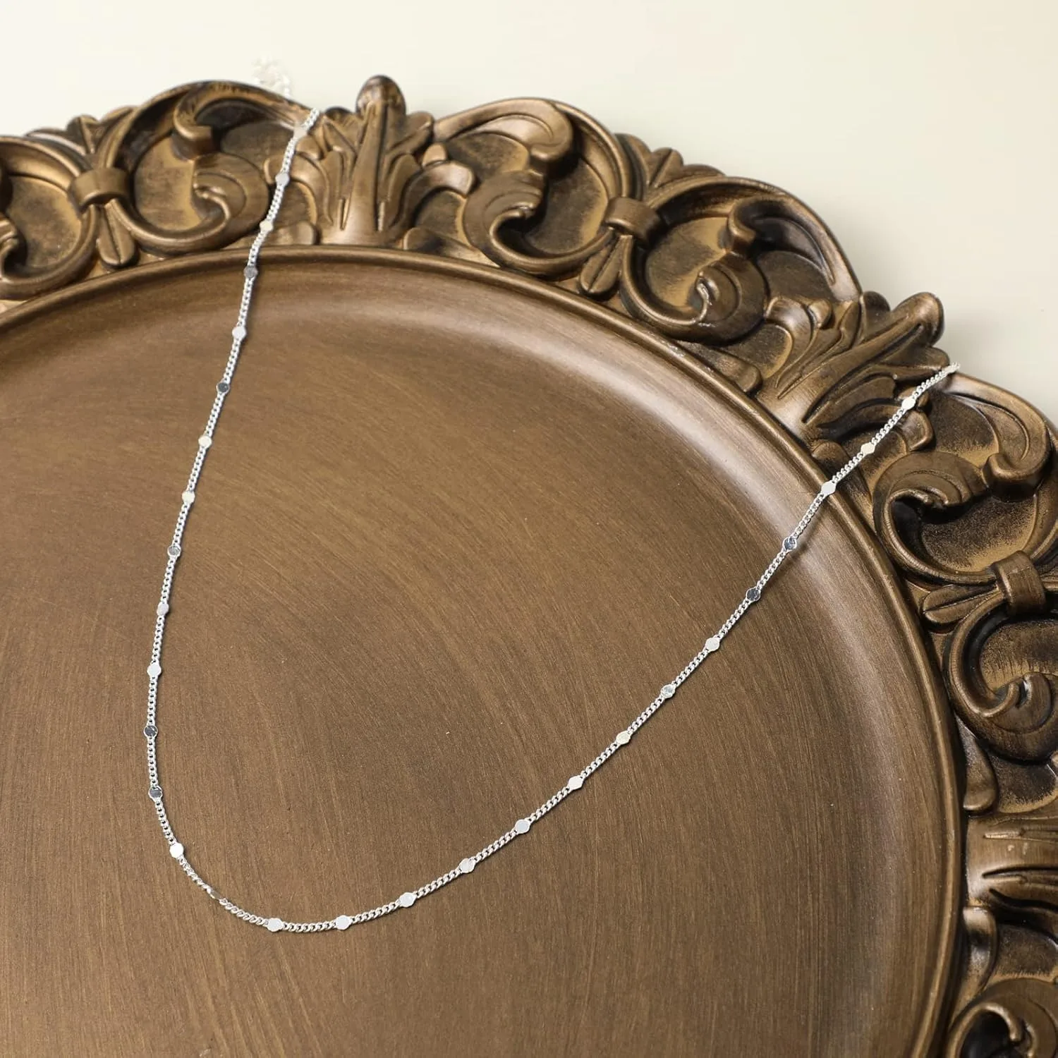K Gold/Silver Plated Satellite Choker Shining Dots Station Chain Sparkle Chain Necklace Link Chain Exquisite Jewelry for women - view 5