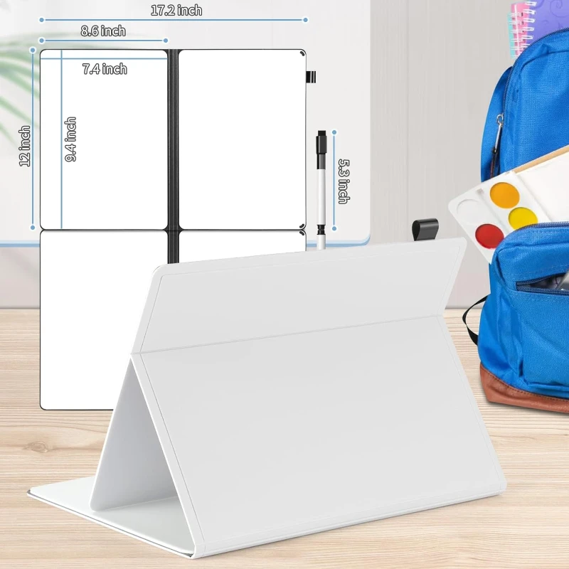 a4 whiteboard notebook suit With White board Pen Wiping the board PET Panel Memo Pad Planner Portable Office Supplies