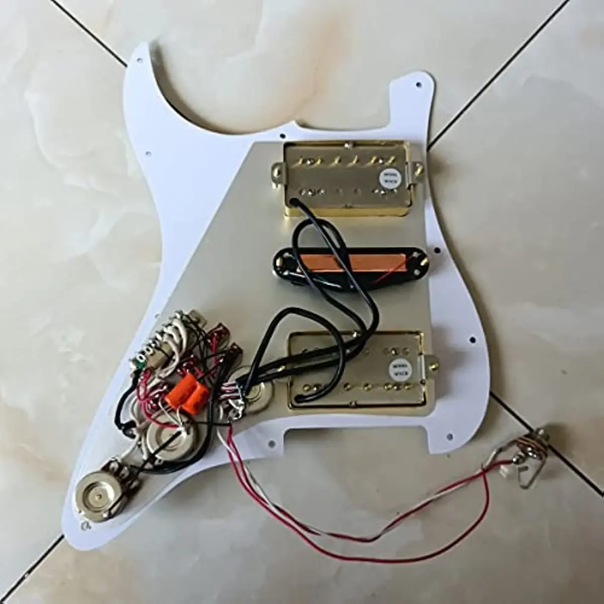 HSH ترقية محملة اللؤلؤ الأبيض بيكجوارد مجموعة متعددة الوظائف التبديل ألنيكو 5 التقاطات 4 قطع واحدة التبديل 20 نغمة أكثر #3