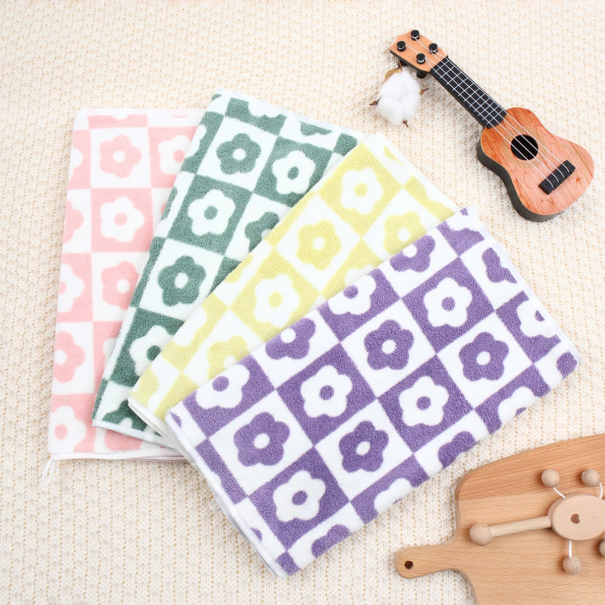 35x75 cm Motivo floreale Velluto corallo Assorbente Asciugamano per il viso ad asciugatura rapida Morbido Asciugamani per il viso per adulti Asciugamano da bagno in microfibra