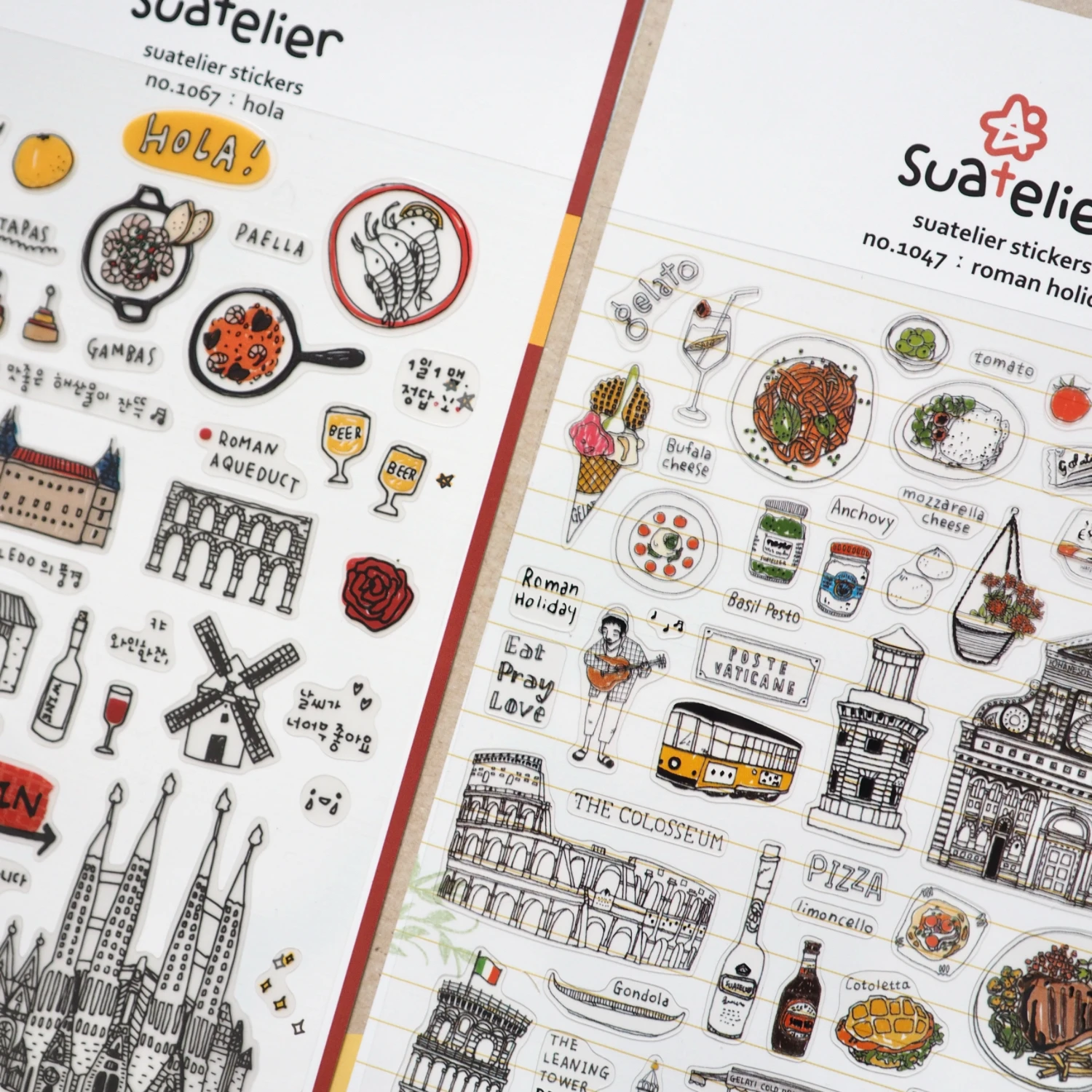 Korean Import Suatelier European Travel City Seoul Stickers Scrapbooking Diy Journal Dairy Cute Decor Stationery Sticker
