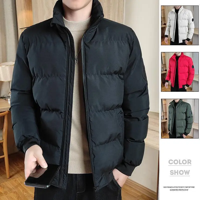 Jacket Men Winter Parkas Warm Thick Coat Windproof Cotton Jacket Zipper Winter Men Clothing Outerwear Military Puffer Jackets