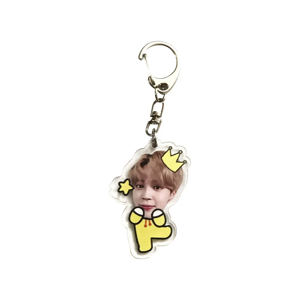 Fashion creative keychain Kpop jin rm acrylic keychain v backpack hanging