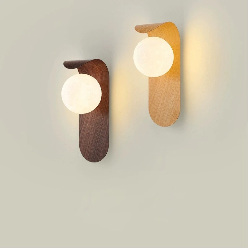 

Скандинавский стиль ваби-саби под дерево японский креативный фон для гостиной настенный светильник для прохода, балкона, настенный светильник, прикроватная лампа