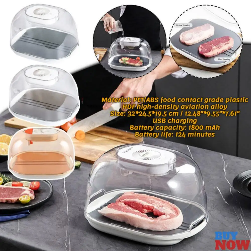 Unique Smart Quick Thaw Machine Frozen Meat 360 Degree Circulating Defroster Artifact Fresh-Keeping UV Sanitizing Box Meat Defro