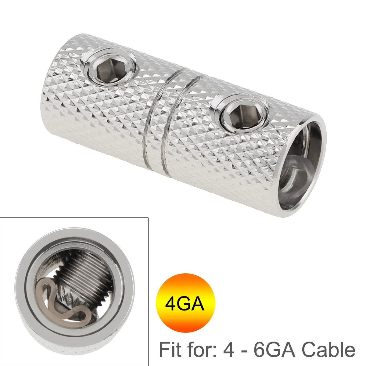 

4 Gauge Input and Output Wire Audio Car Brass Terminal Butt Connectors Car Stereo Power or Ground Wire Splice Coupler