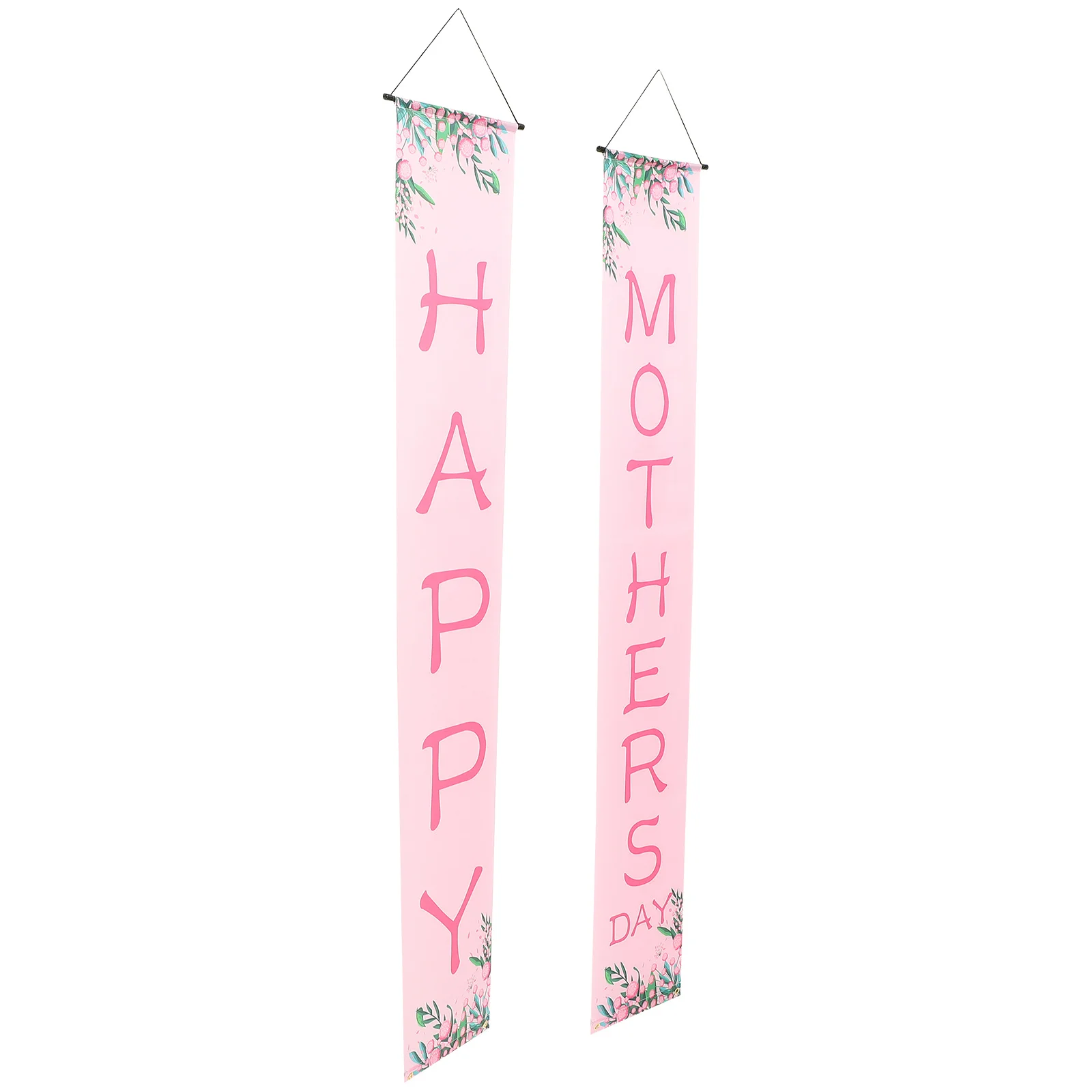 

1Pair Mother's Day Theme Banner Premium Polyester Outdoor Indoor Hanging Decoration for Home Office Coffee Shop Wall Door Party