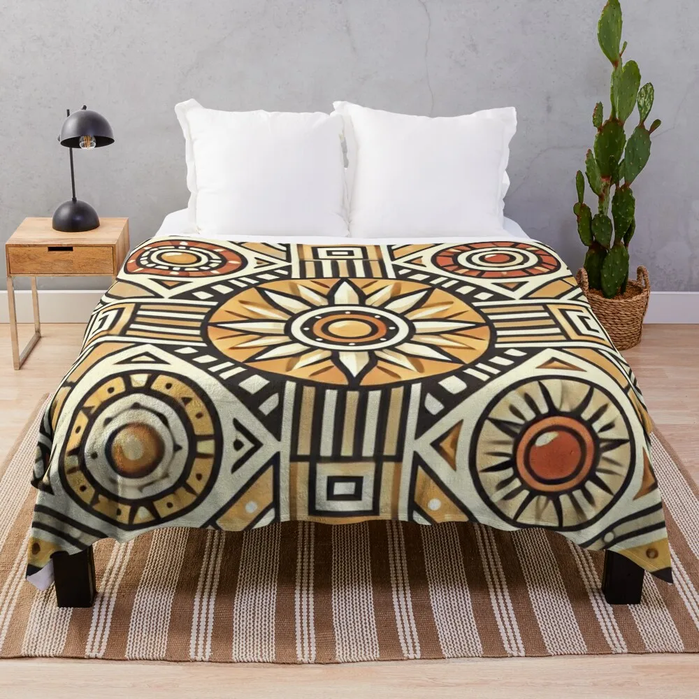 

Tribal Abstract UFO Space Design 07 Throw Blanket Furrys christmas decoration Bed linens Blankets