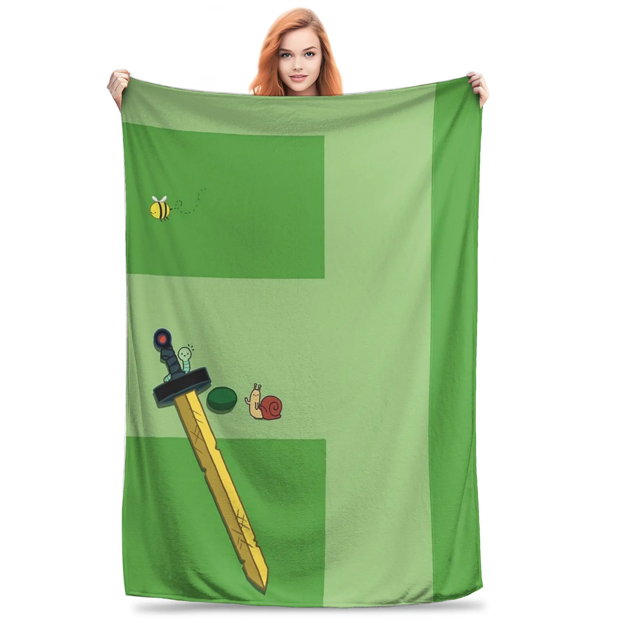 Finn The Human Adventurer Backpack Blankets Soft Warm Flannel Throw Blanket Bedspread for Bed Living room Picnic Travel Home