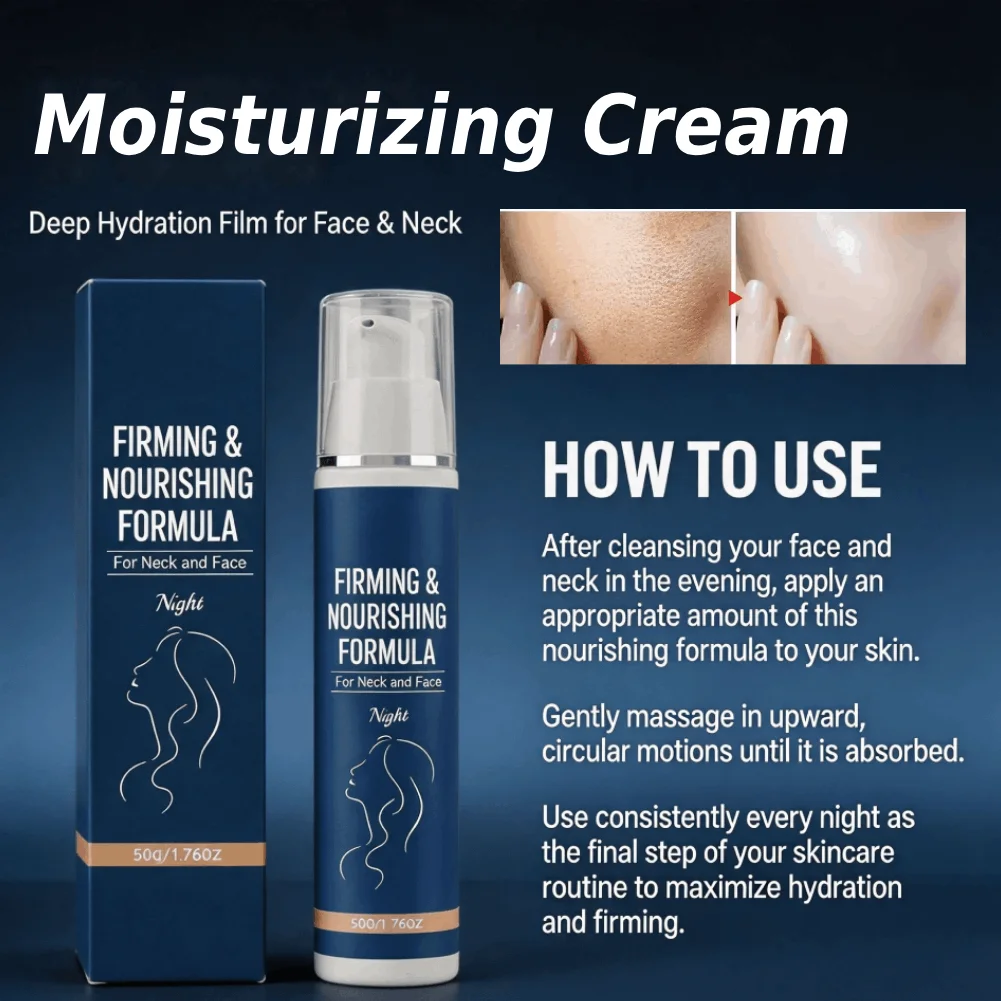 Face Neck Firming Nourishing Night Cream Overnight Hydrating Moisturizer Smooth Rough Skin Barrier Repair Night Korean Skin Care