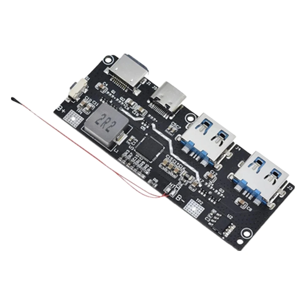 Qc4.0 qc3.0 duplo usb 22.5w micro/tipo-c usb banco de potência móvel carregamento rápido módulo de energia móvel temperatura/proteção de circuito